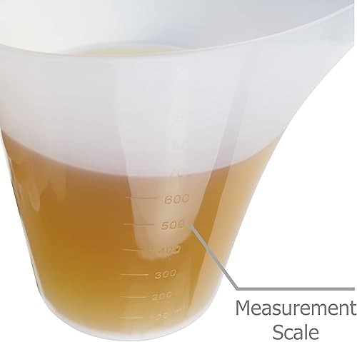 Miniatura 6 de EIKS Taza medidora de embudo de plástico con boquilla larga para rellenar moldes para magdalenas, moldes para hornear, saleros, masa para