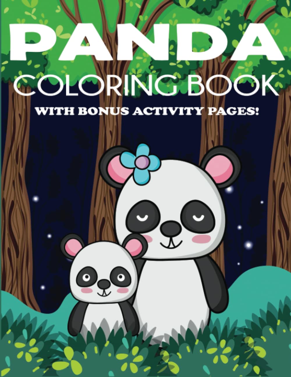 Panda Coloring Book: For Kids, with Bonus Activity Pages