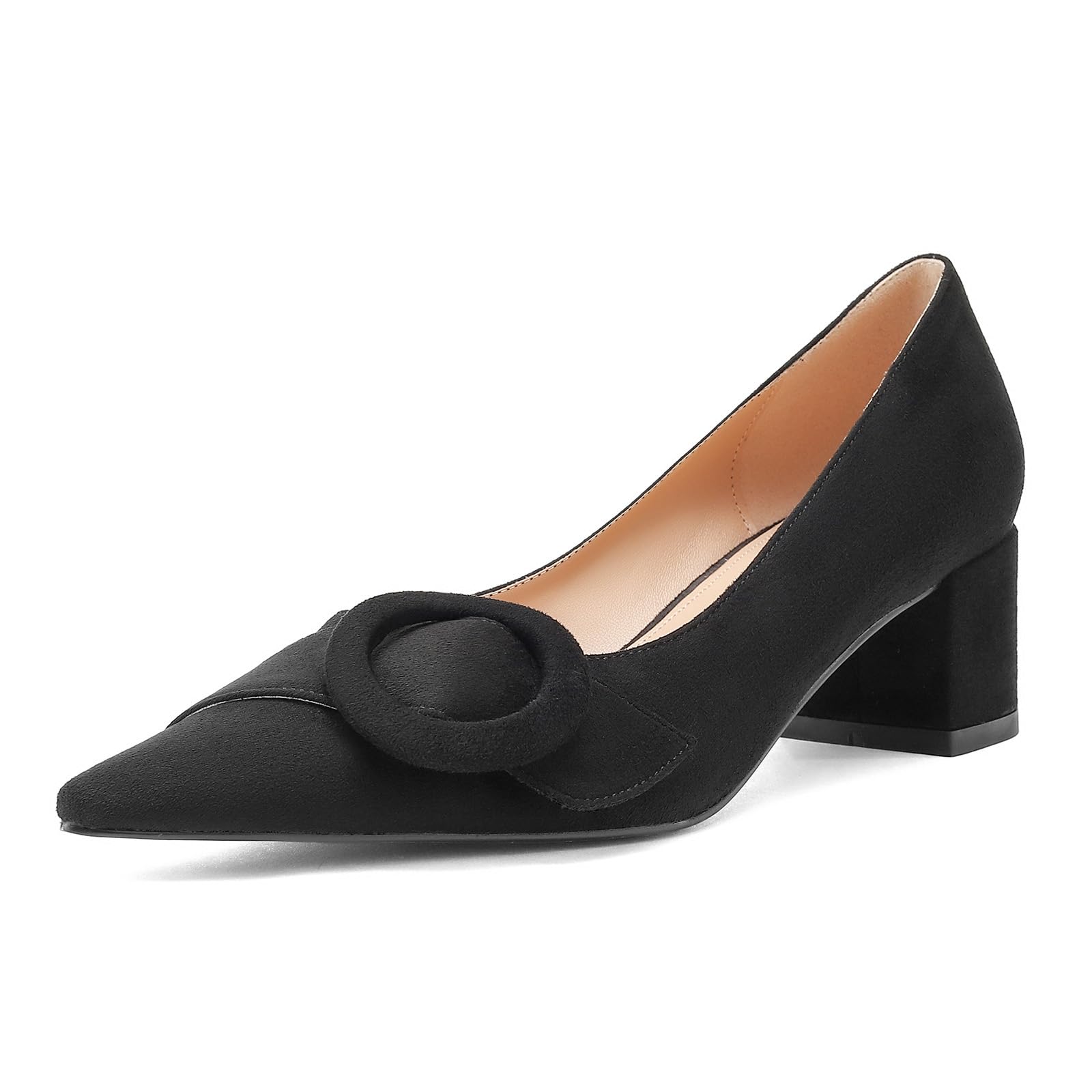 Kitten Heels for Women Pumps Pointed Closed Toe Heels 2 in Low Heel Comfy Formal Work Pumps