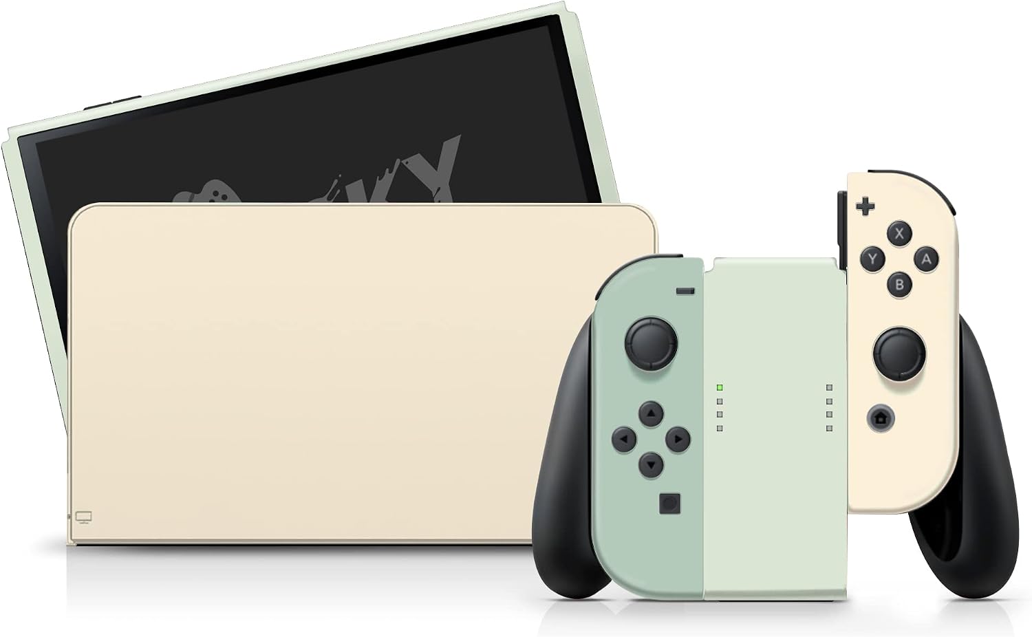 Tacky Design Classic Pastel Skin Compatible with Nintendo Switch OLED Skin Wrap Cover, Color Blocking for Switch OLED Stickers, Premium Vinyl 3M Full Wrap Decal (Nintendo Switch OLED (2021))