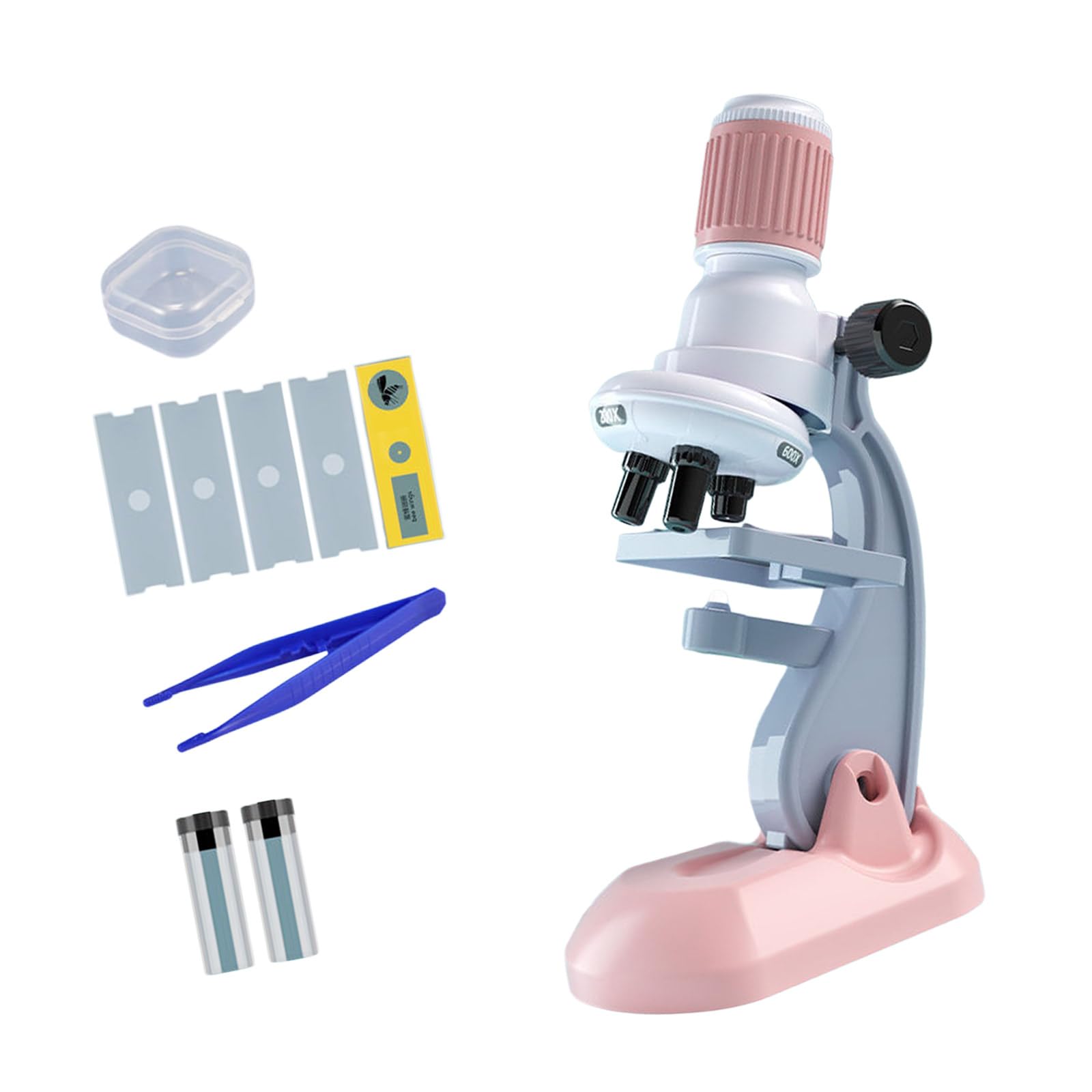 Zepfjhe B Educational Microscope 1200X Magnification Safe For Science Exploration Educational Science Toy For Children