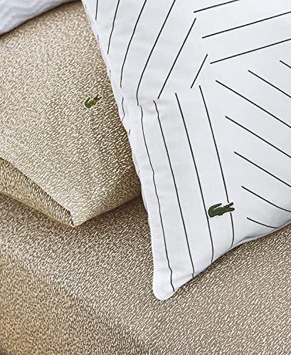 Image of Lacoste Camo Sheet Set, King, Oatmeal