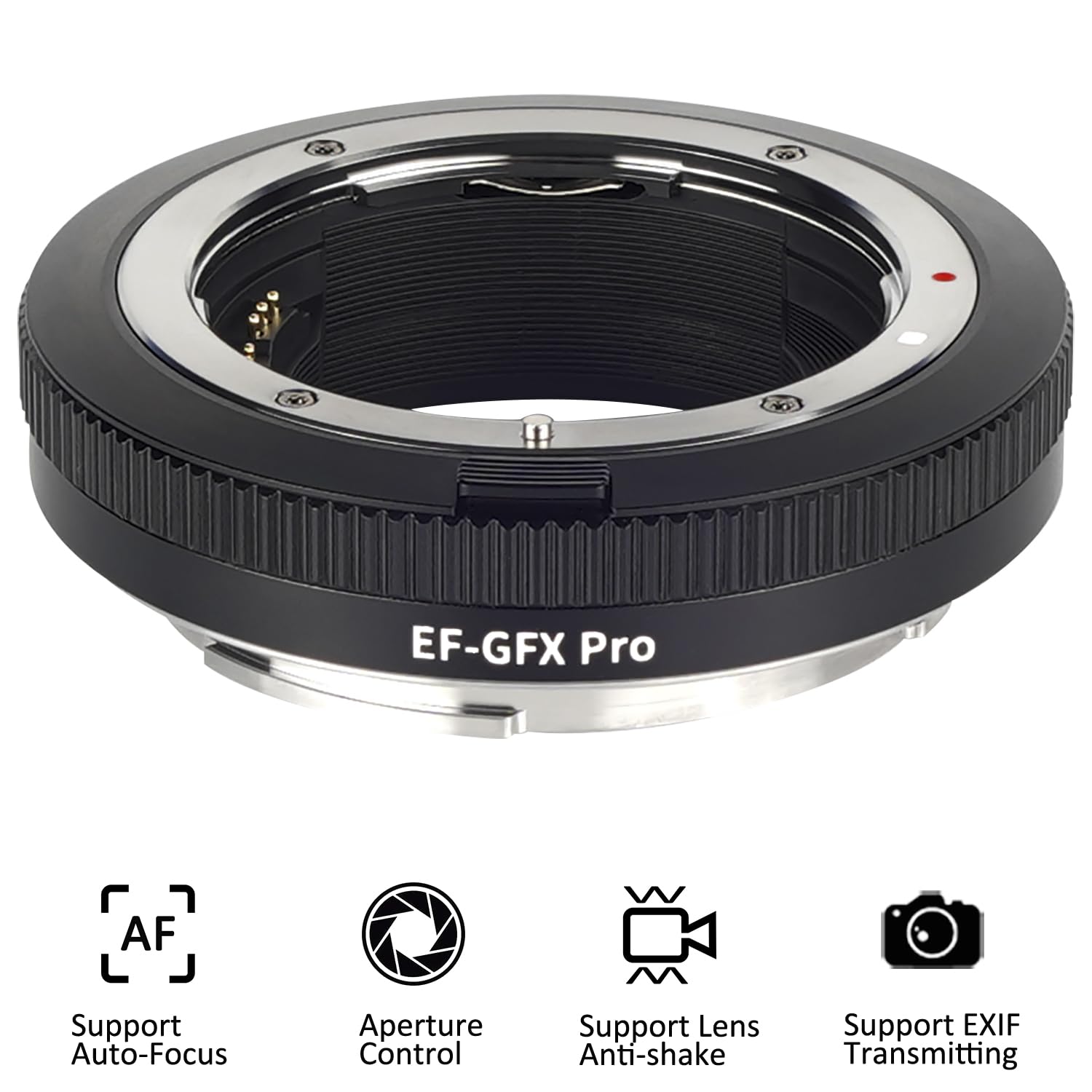 EF-GFX - Adattatore per obiettivo con messa a fuoco automatica, compatibile con obiettivi Canon EF/EF-S su fotocamera Fuji G-mount GFX 100 100S 50S 50SII 50R