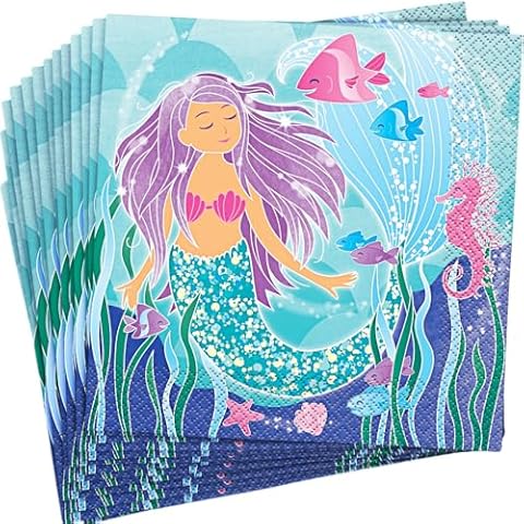 Magical Mermaid Multicolour Paper Napkins Pack Cover