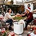 FONTOI Outdoor Cooler Side Table, 2 in 1 Ice Chest Side Table,as Cooler Side Table,Cooler Table for Patio, Parties Picnics, Beach,White