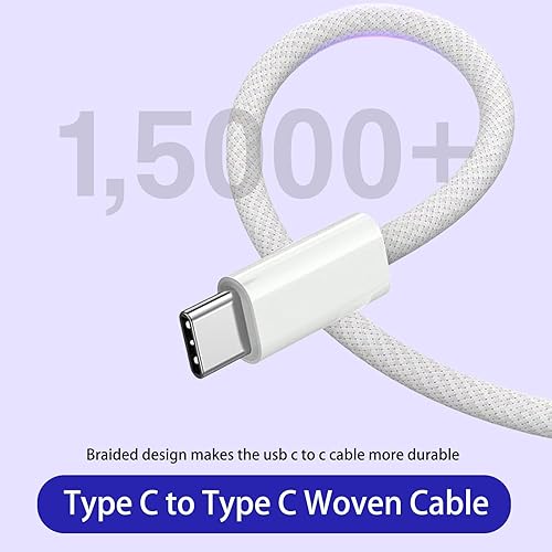 Vista 5 de Cargador para iPhone 16 15 de carga rápida, 2 unidades de 20 W, cargador de pared USB C, bloques de adaptador, cubo con cable de carga rápida USB C