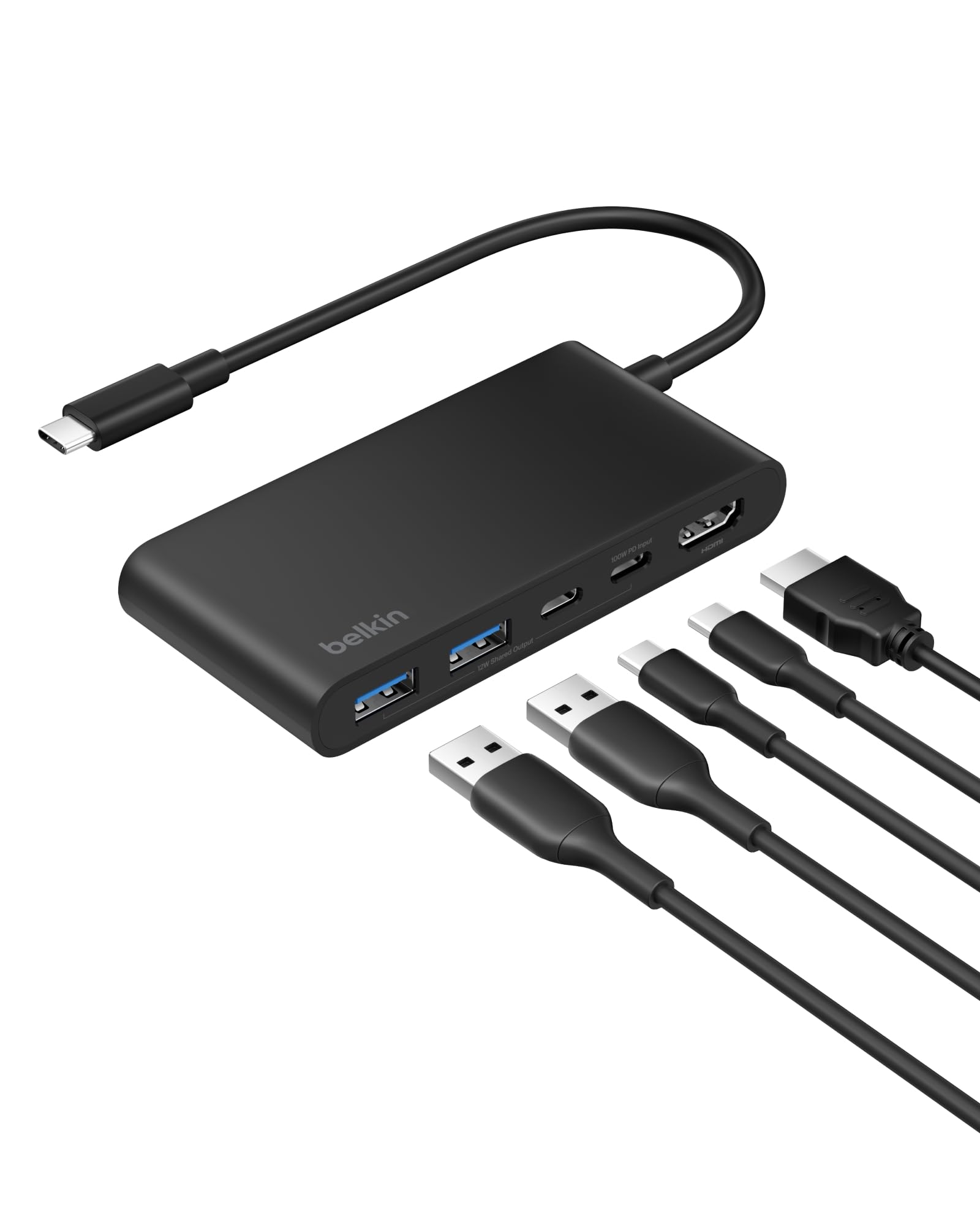 Belkin USB C Hub 5-in-1 Multiport Adapter - Docking Station with 100W PD - for MacBook Pro, Air, iPad, Laptop-picture-25