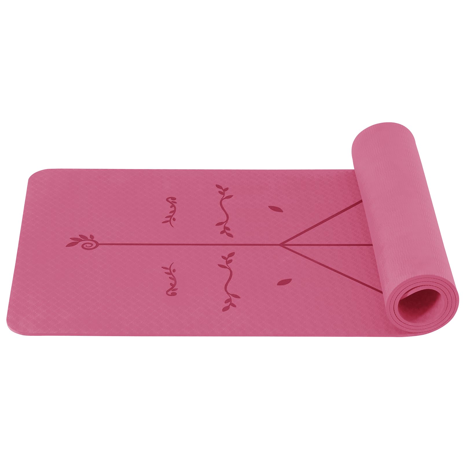 Good Nite Yoga Mat 6 mm TPE Non-Slip Sports Mat for Yoga Pilates Training 183 x 61 x 0.6 cm