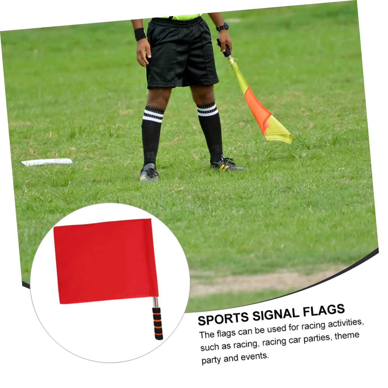OFFSCH Commander Signal Flags 3pcs Referee Flags Sports Warning Signal Flags Set