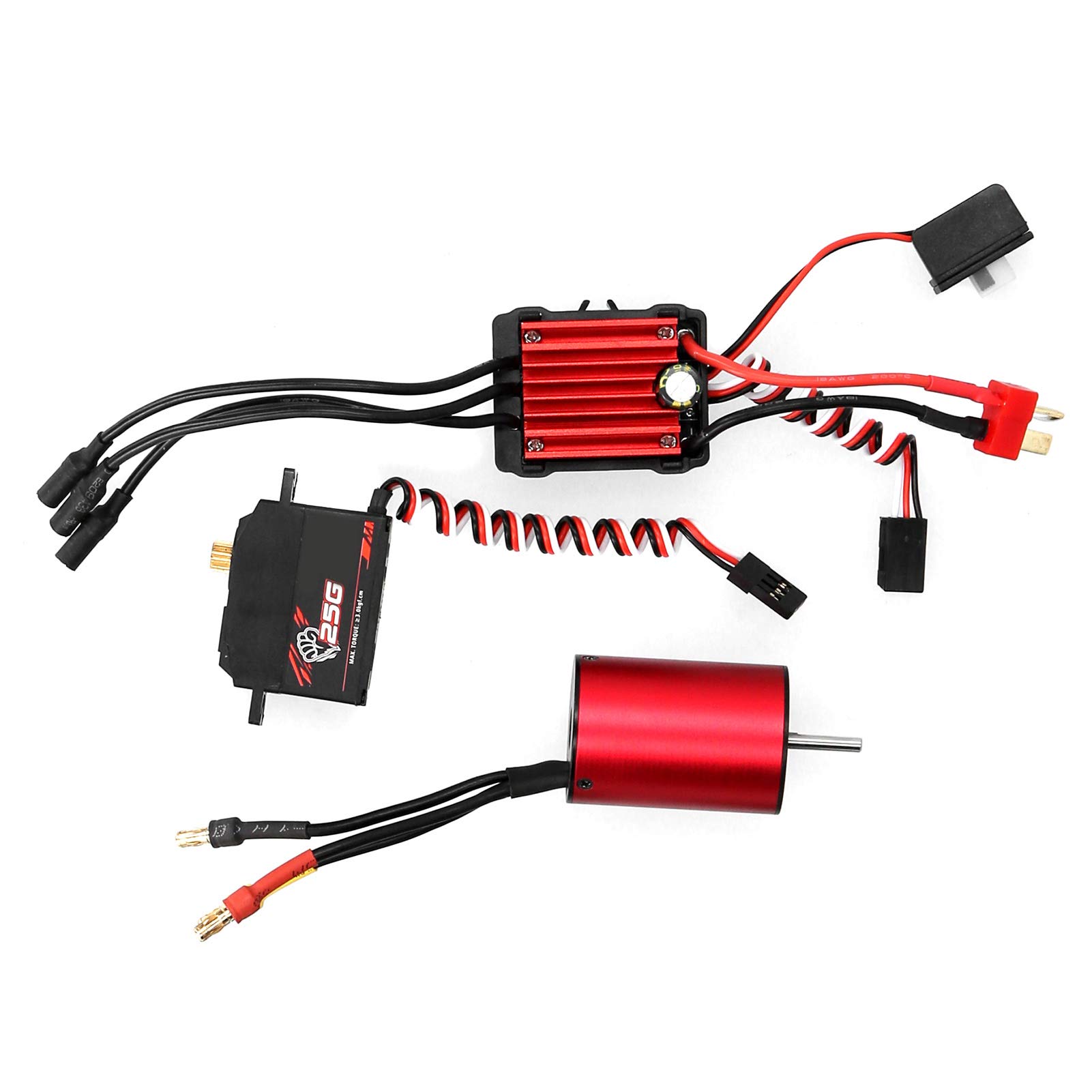 2838 Motor sin Escobillas de 3600kV 35A ESC 25G Metal Gear Servo RC Piezas para 1: 14 1:12 Coche sin Cepillo