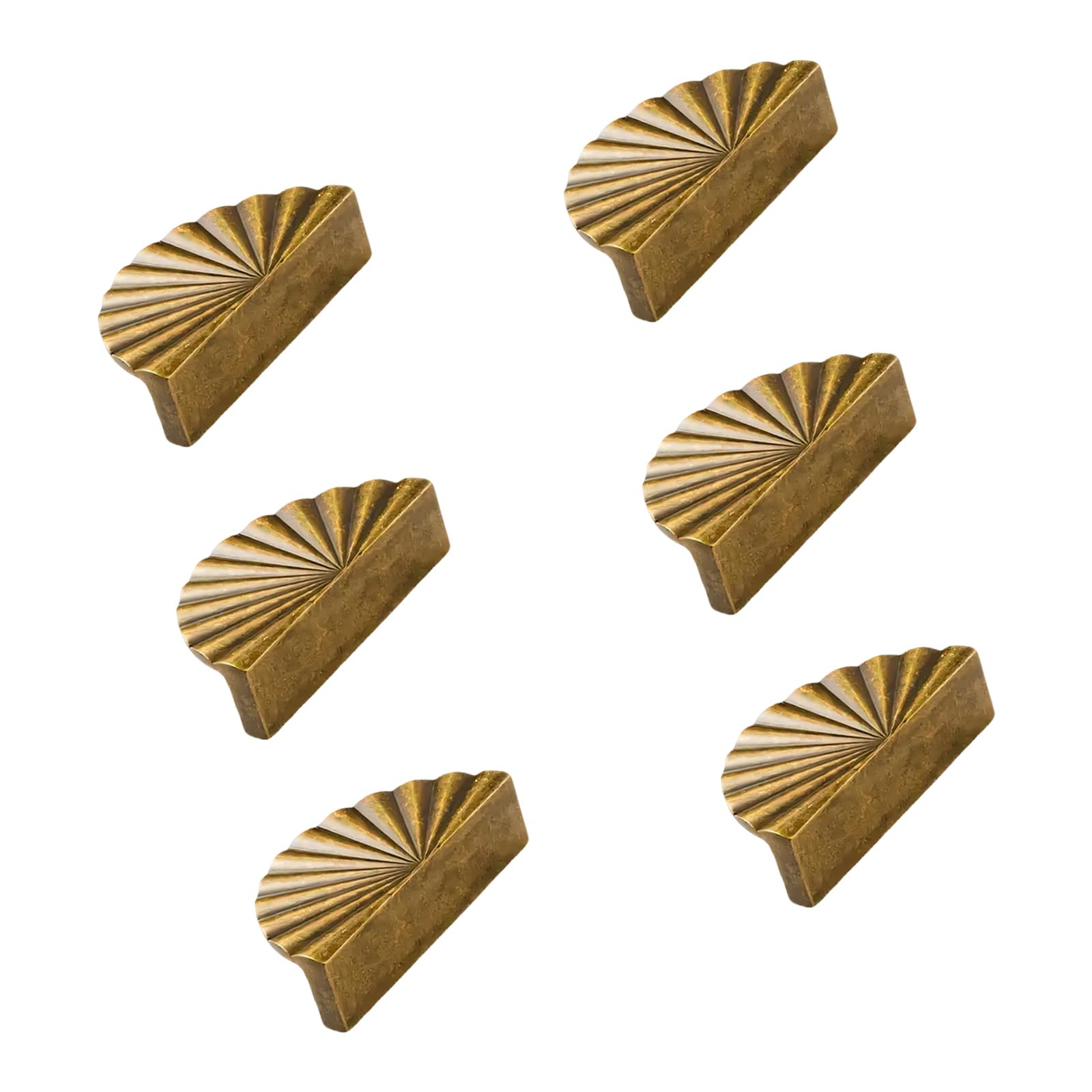 Nvoqilin 76Mm Bronze 6Pcs Zincs Alloys Drawer Handles Furniture Knobs Stylish Drawer Pulls For House Enhancement Flat Pulls