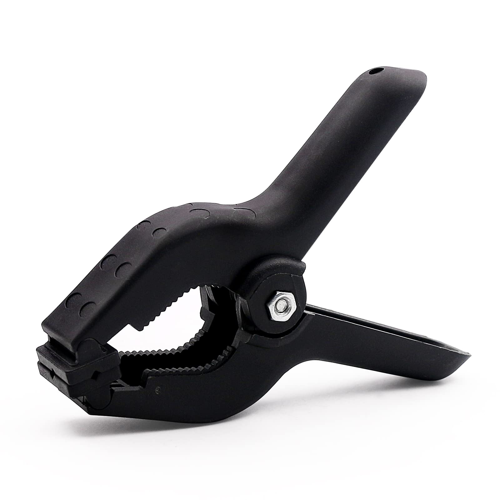 CoidealPlastic Nylon Spring Clamps - 12 Pack Heavy-Duty Photography Backdrops Clips for Studio Backgrounds Woodworking (115 mm, Black)