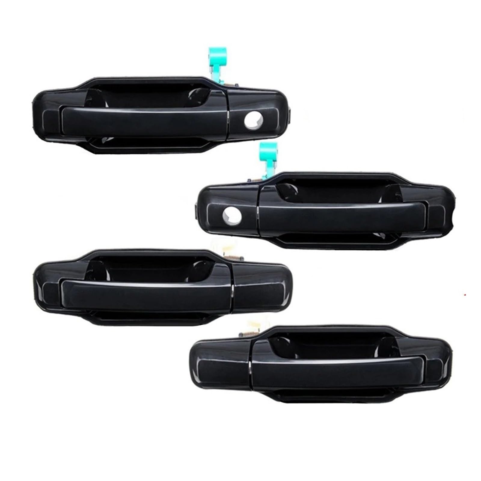 Hljnlvbn 1 Set Black Door Handle Front Rear Left Right Exterior Door Handle Abs Lhd Black For Kia For Sorento 2003-2009