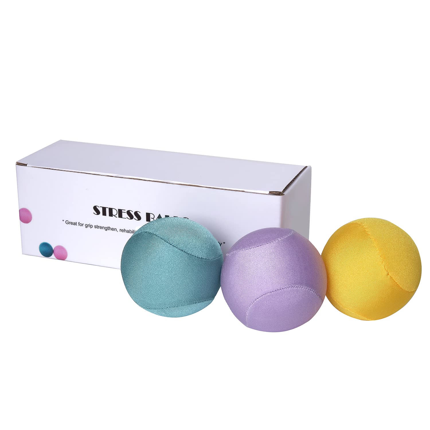 MoleeanStress Balls for Adults, Hand Exercise Balls Squeeze Ball for Kids, Grip Strength, Stress Relief, Anxiety