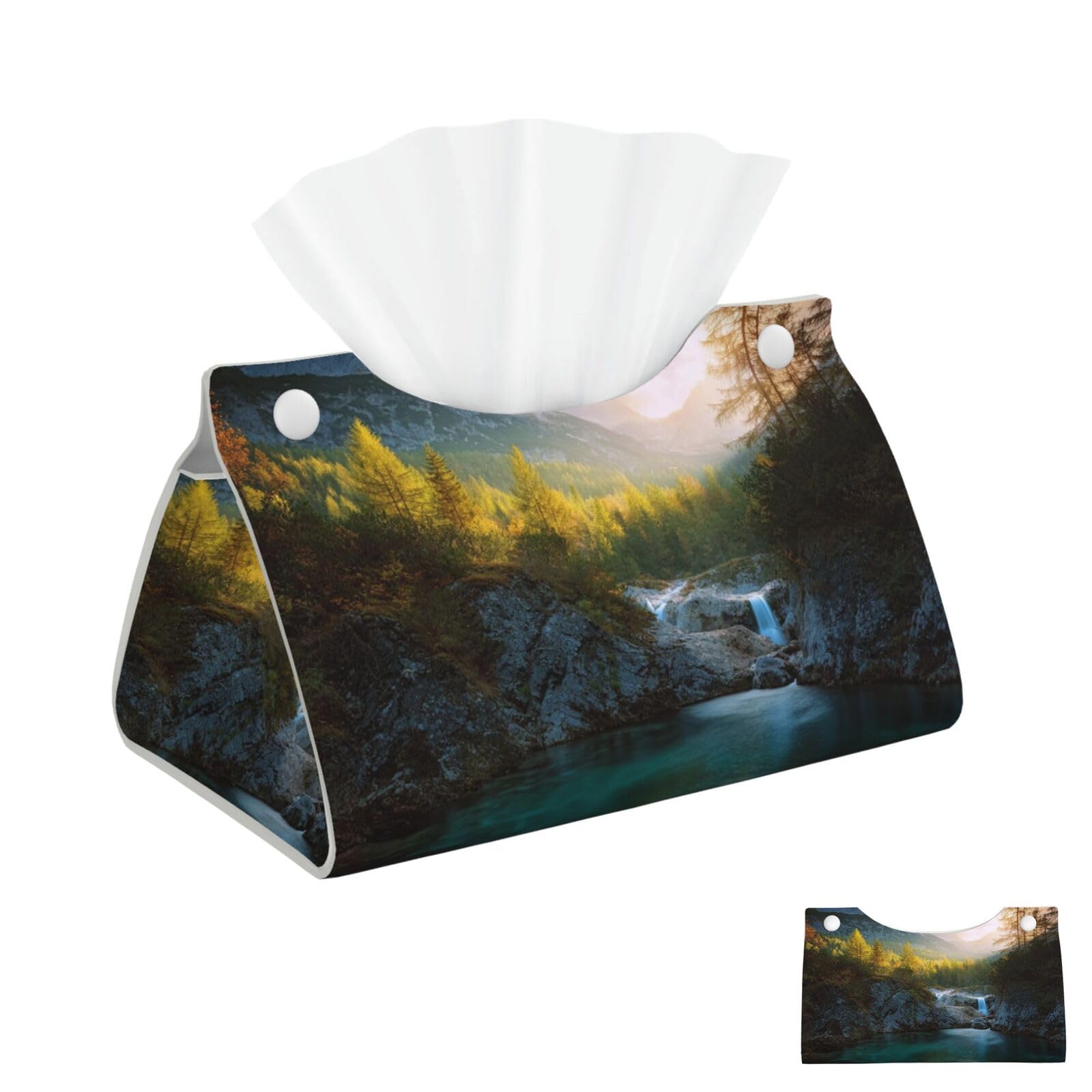 Nature Landscape Tissue Box Cover Square Cube Boxes