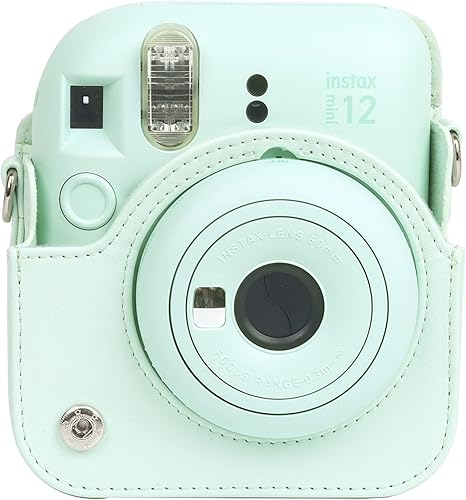Miniatura 4 de Funda para cámara instantánea Fujifilm Instax Mini 12, funda de PU con correa extraíble para cámara Fujifilm Instax Mini 12 (verde)