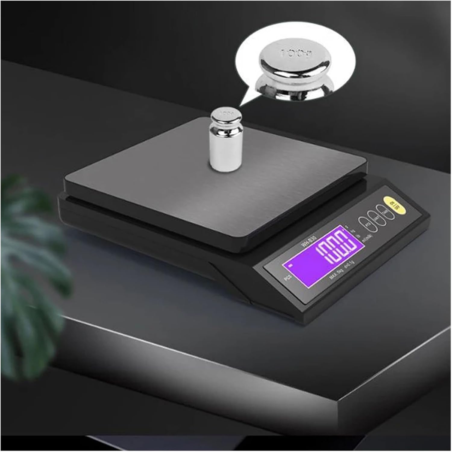 Digital Kitchen Scale LCD Home Food Snack 10kg/1g Waterproof Stainless Steel Measuring Weighing Tool(10kg 1g)