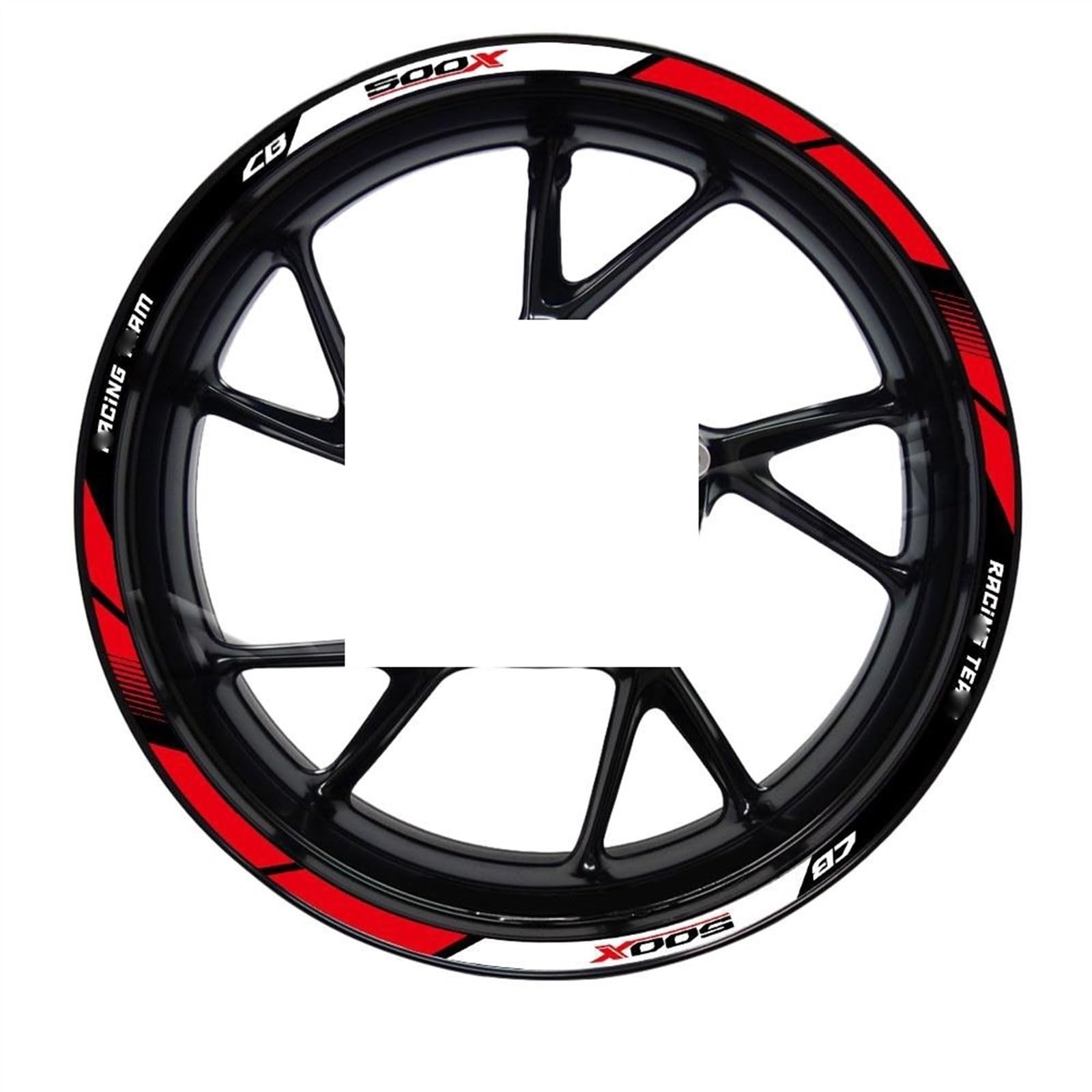 Applique Motorcycle Wheel Sticker Reflective Rim Decal for CB500X Hub Stripe Tape Waterproof for CB500 X CB 500X 2019-2023(Front19 Rear17-1)