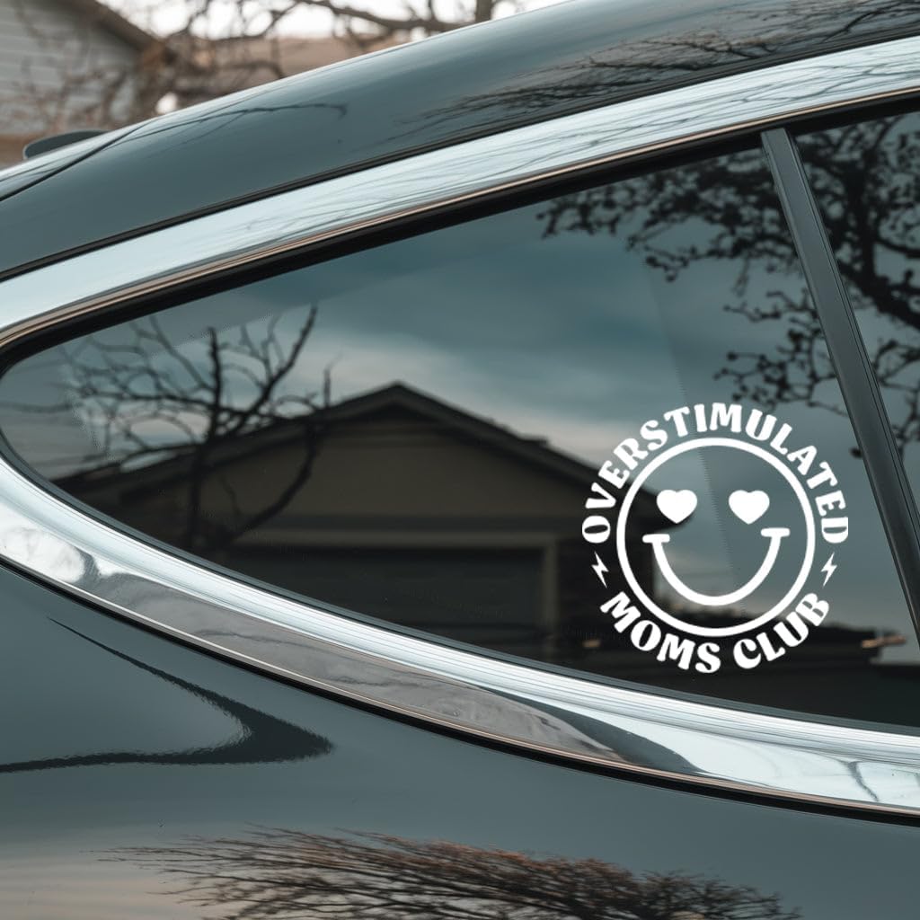 Overstimulated Moms Club Car Decal Sticker - Mama Decal - Moms Club Sticker - Unique and Eye-Catching - Durable & Waterproof - Outdoor and Indoor Use - Adds A Personal Touch to Your Ride - Image 3