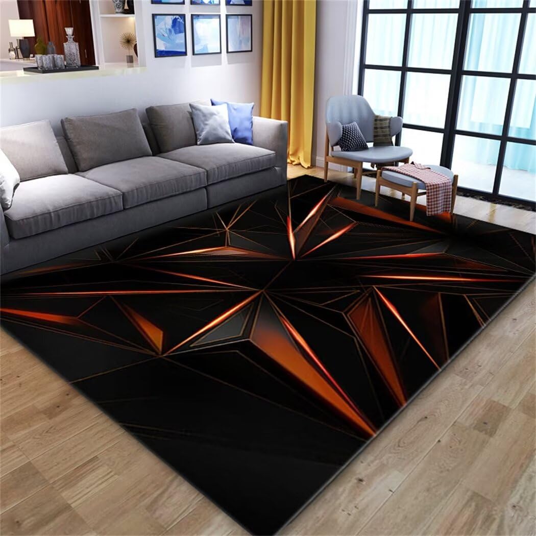 Tapis à poils ras noir 140x210 cm anti-sale et anti-acariens pour votre intérieur