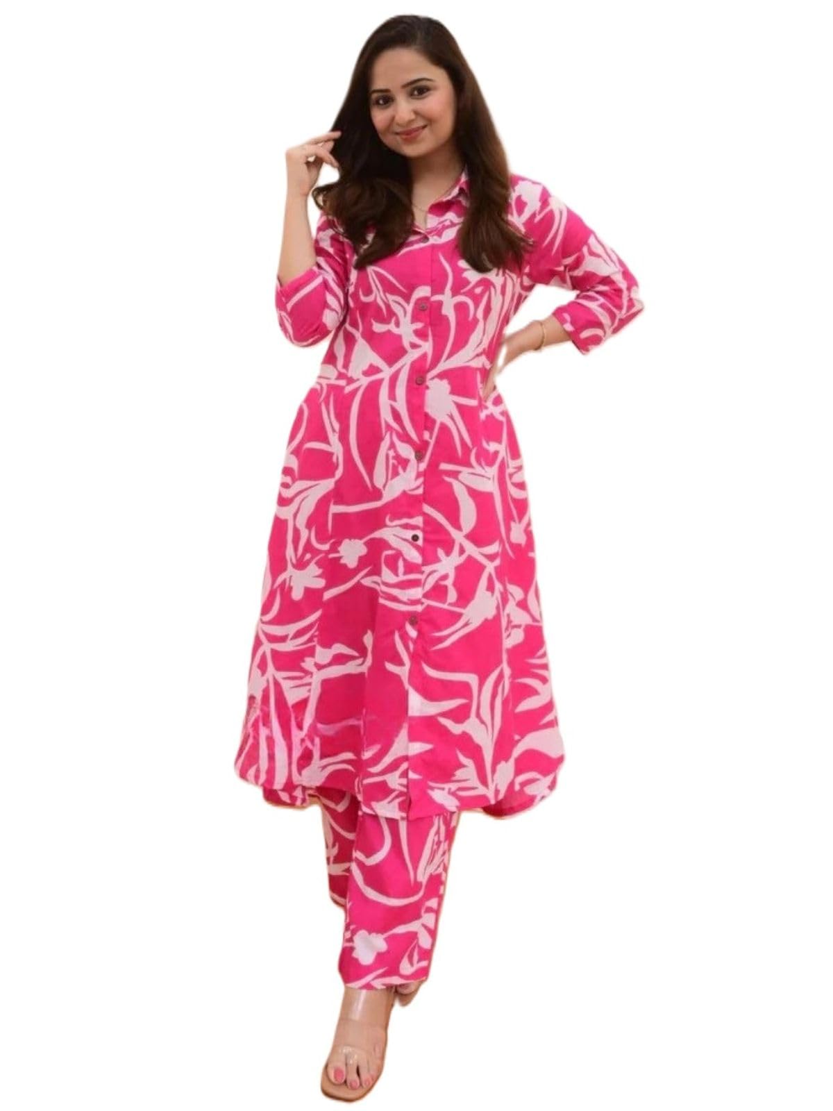 Hikyskin Leriya Fashion Ethnic Co Ord Set for Women Kurta Set for Women | 2 Piece Kurta Set | Kurta with Pant for Women | Kurta Set