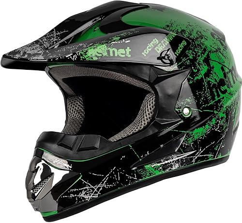 Miniatura 3 de Yesmotor Youth Kids Motocross Helmet Full Face Motorcycle Dirt Bike Off-Road Mountain Bike BMX MX ATV Helmet- DOT Approved with(Gloves Goggles Mask)