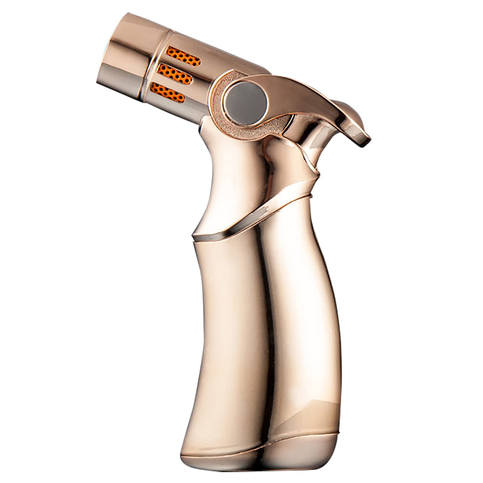 Briquets Torche, Briquet Butane Coupe-Vent Réglable Flamme Torche Briquet, Briquet Torche à Gaz Rechargeable Butane,Yellow