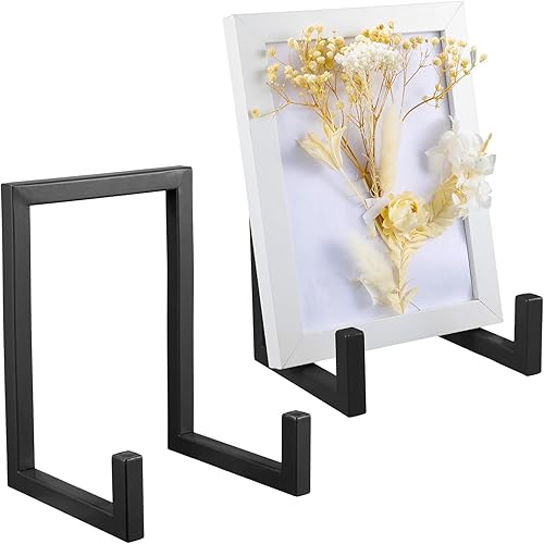 Miniatura 1 de 2 soportes grandes para platos de 8 pulgadas, soporte de exhibición de marco de metal, soporte decorativo de mesa, caballetes de mesa, soporte para