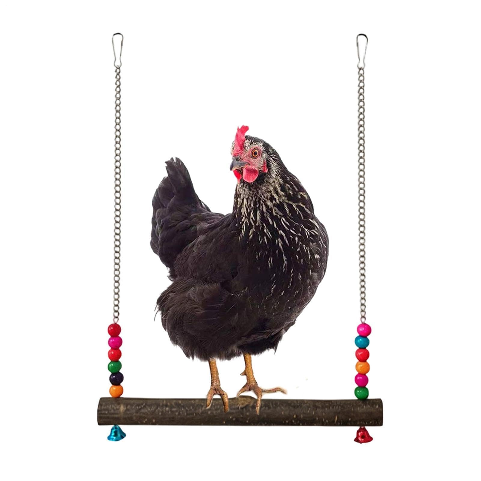 Altalena Per Pollaio, Uso Adatto Al Gallo, 45x30x2 Cm, Altalena Per In Legno Naturale Sospesa, Trespolo Per Gallo A, Installazione Facile, Da Masticare, Gabbia
