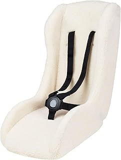 POLISPORT 8015000021 – Mini Pelican Fleece-Babysitzverkleinerer mit 5-Punkt-Gurt für Anhänger, Kinderwagen, Sicher und Kompatibel für Kinder von 7 bis 18 Monaten, Weiß, Weiss