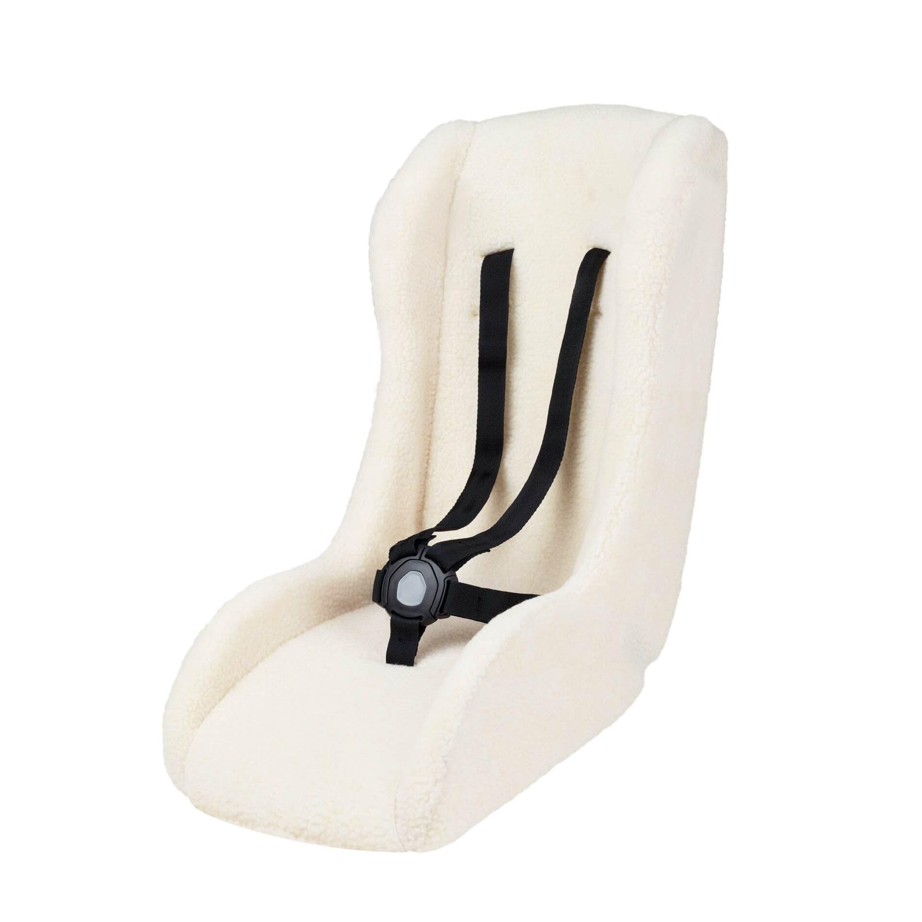 POLISPORT 8015000021 – Mini Pelican Fleece Riduttore Seduta Bebè con Cintura a 5 Punti per Rimorchio, Passeggino e Bici Cargo – Caldo, Sicuro e Compatibile per Bambini da 7 a 18 Mesi, Bianco