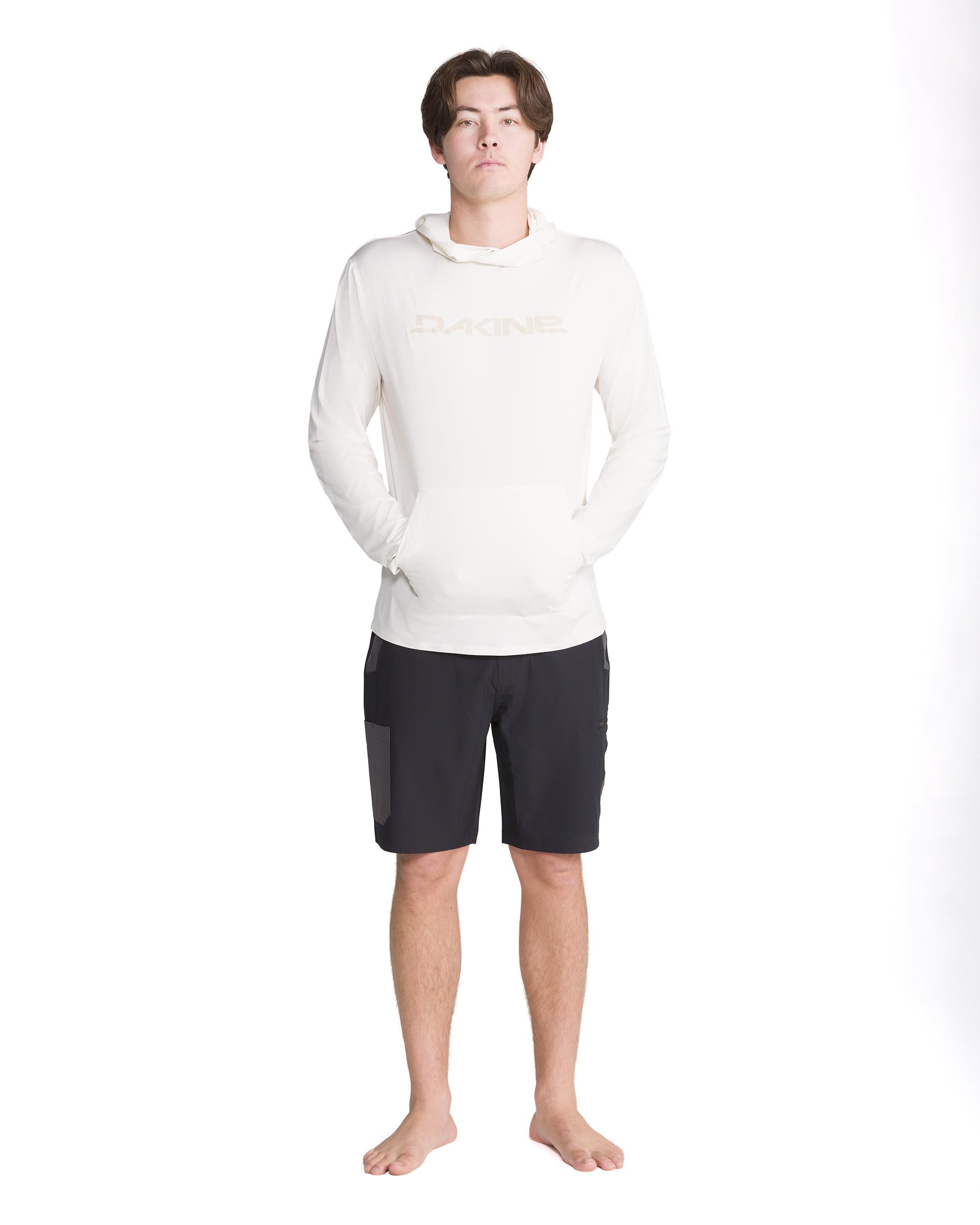 Dakine Herren Hooded Long Sleeve Rashguard – UPF 50+ Protection Swim Top, Quick-Dry Swim Shirt, Pockets Rash-Guard-Shirt (1er Pack)