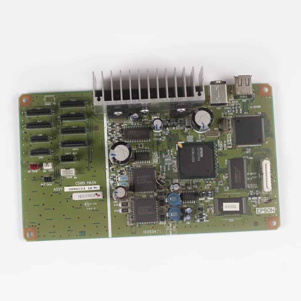 Printer Accessorie- Compatible with Epson L800 L805 L1800 R1390 R1800 R2000 1410 P400 Main Board Motherboard Green USB Interface Board UV Printer Inkjet Printer -Replaceable