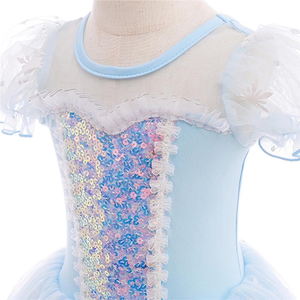 Lito Angels Disfraz Bailarina de Ballet Princesa para Niñas, Vestido Maillot de Danza Baile con Falda Tutu - 5