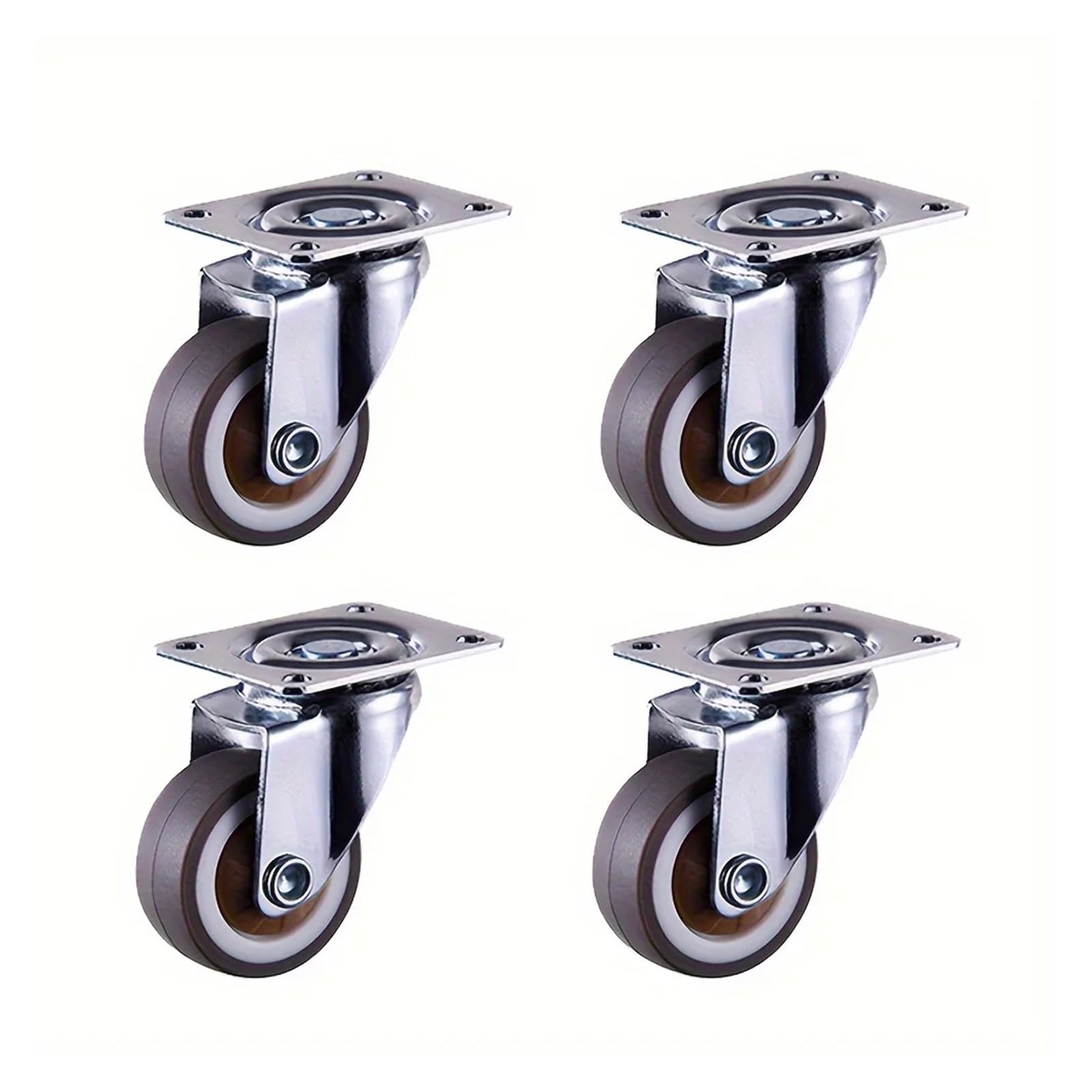 Ruote da 4 Pezzi da 2 Pollici for incantatore TPR Caster in Gomma a Fondo Piatto Universale Caster for mobili for impieghi for carrelli for mobili mobili