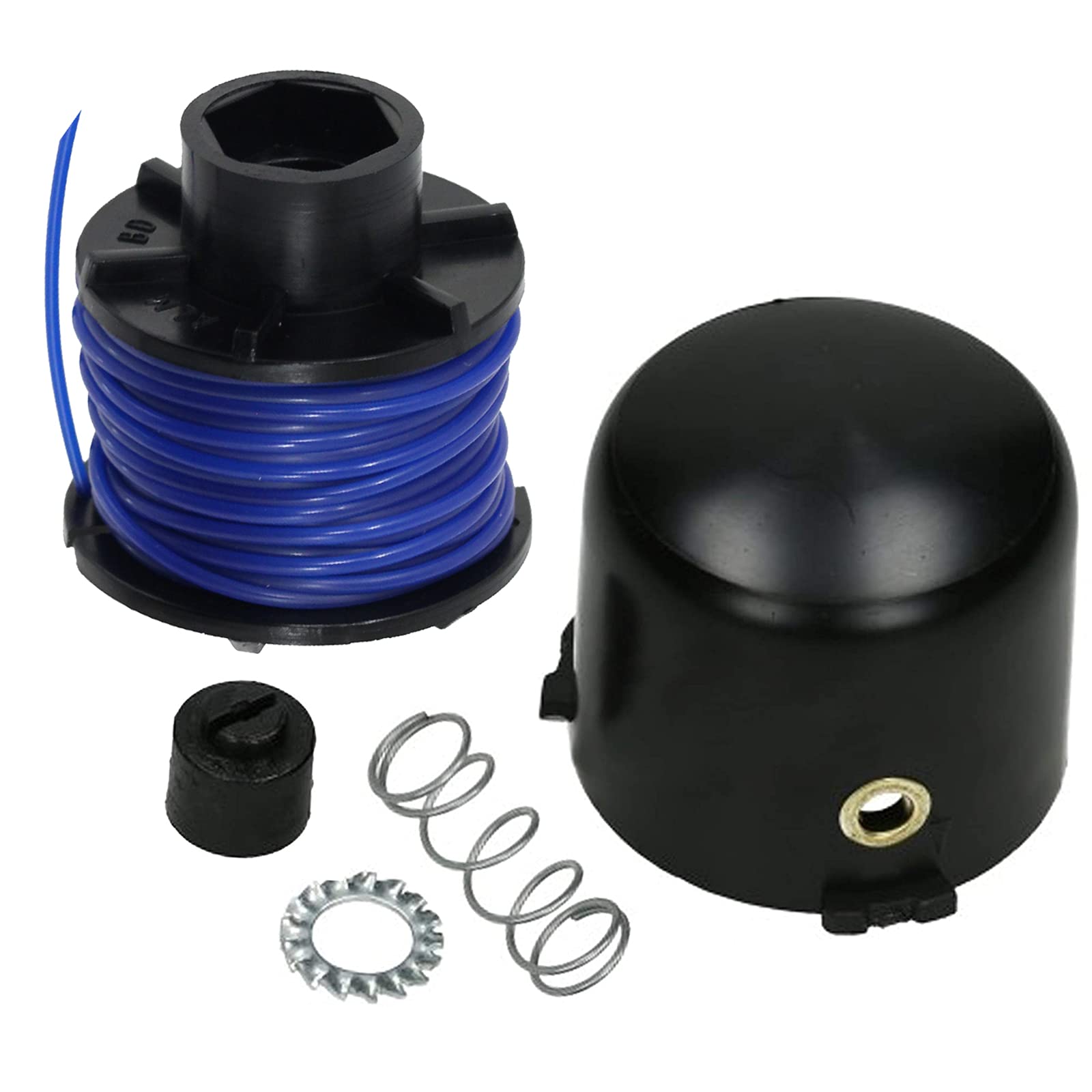 SPARES2GO 10m Line & Spool Holder Kit Compatible with Black & Decker Strimmer Trimmer
