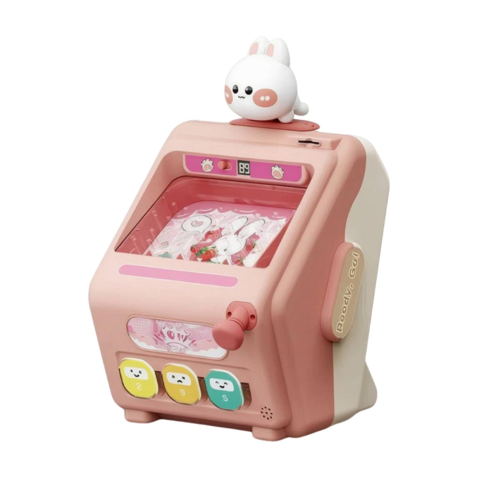 Jeu d'Adresse pour Enfants avec Machine à Billes Table à Commans Avant et Afficheur Numérique pour Divertissement Éducatif Adapté aux Activités Groupe en Intérieur, Machine À Billes Lapin