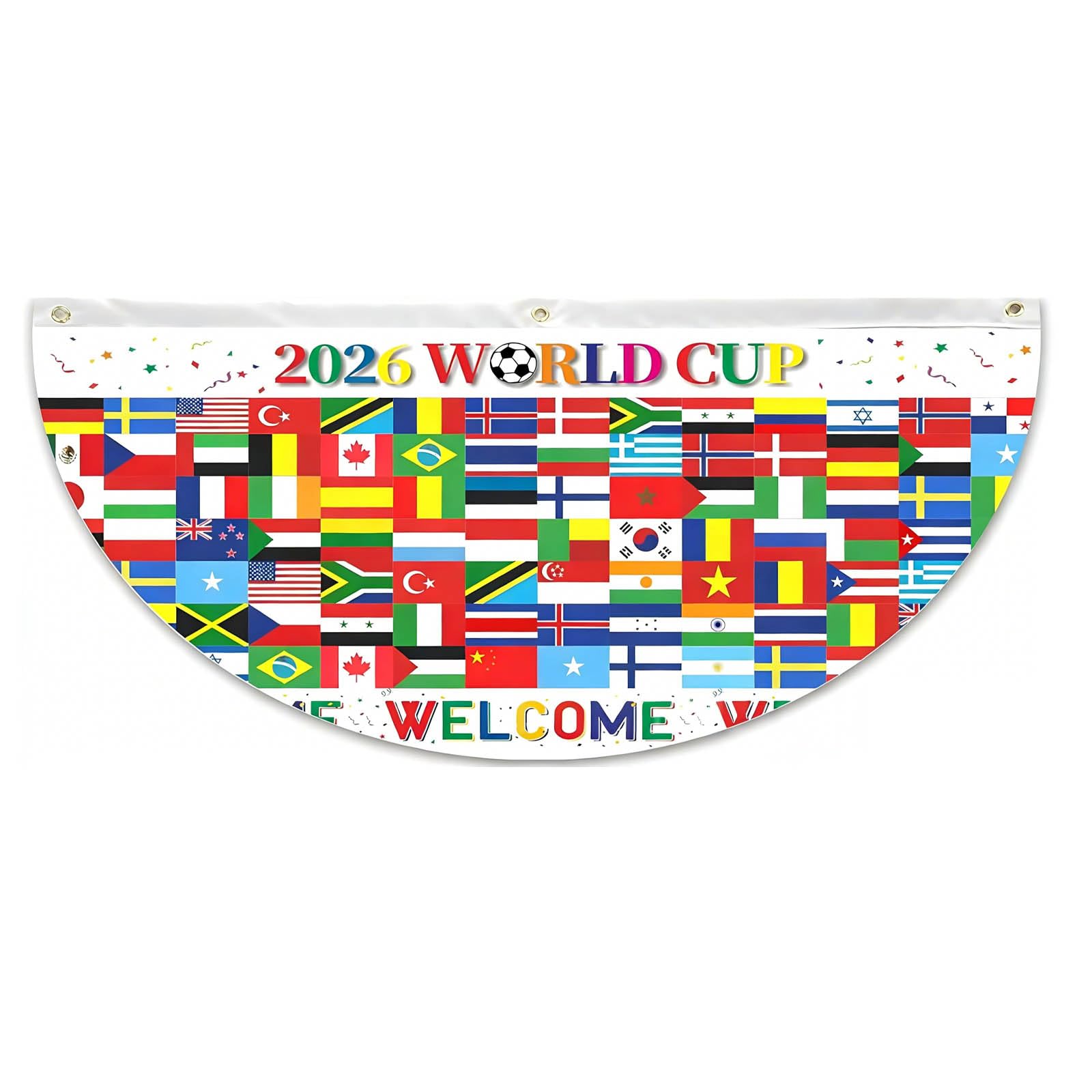 2026 World International Cup Flags Banner, International Worlds Flag Decorations, Flags of the World, World Flags Bunting with Countries for Sports Events Club Birthday School Classroom Party Supplies