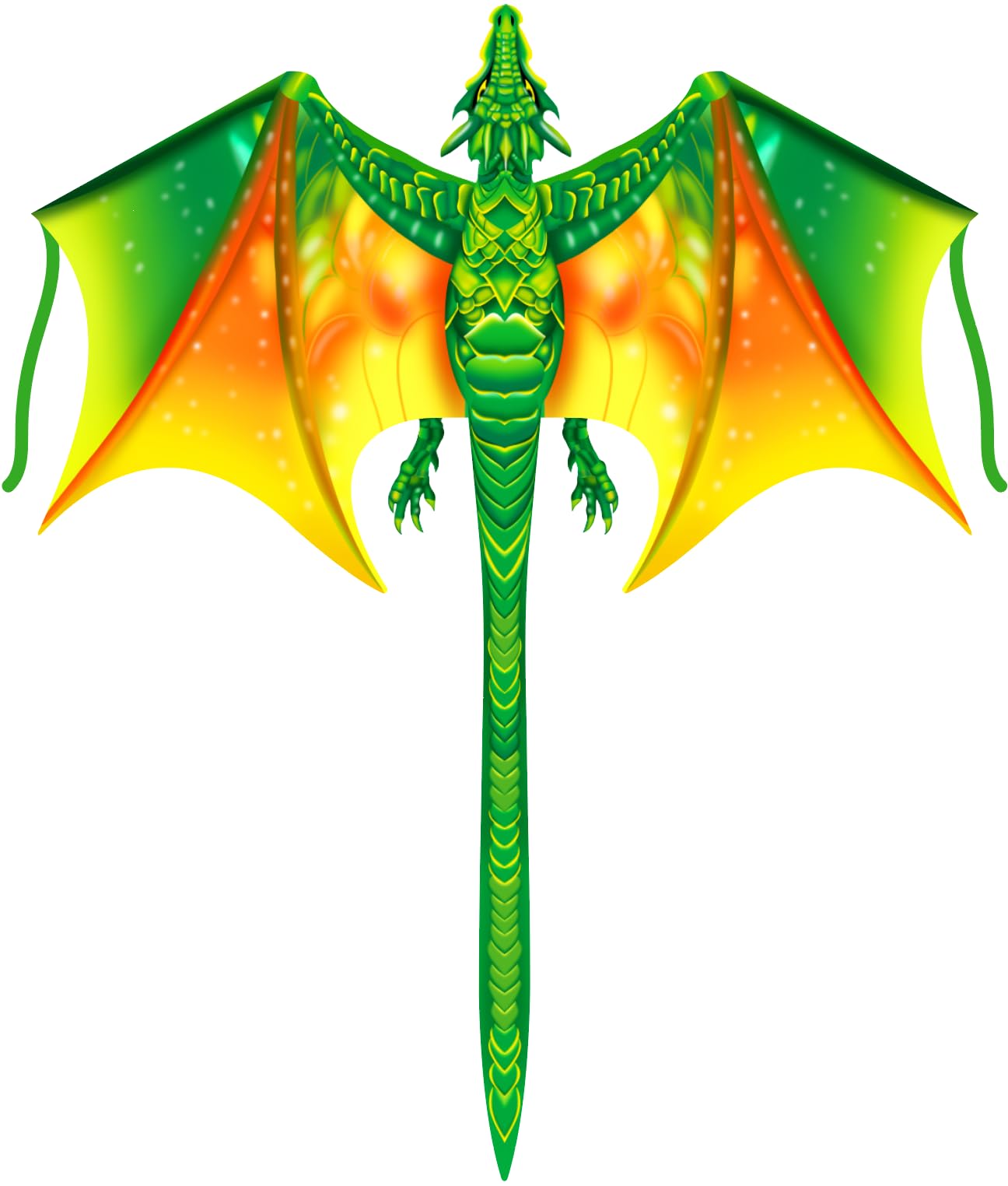 Larilook Dragon Kite for Kids Ages 8-12 and Adults - Easy to Fly for Beginners,Beach Kite for Family Outdoor Activities (Green)