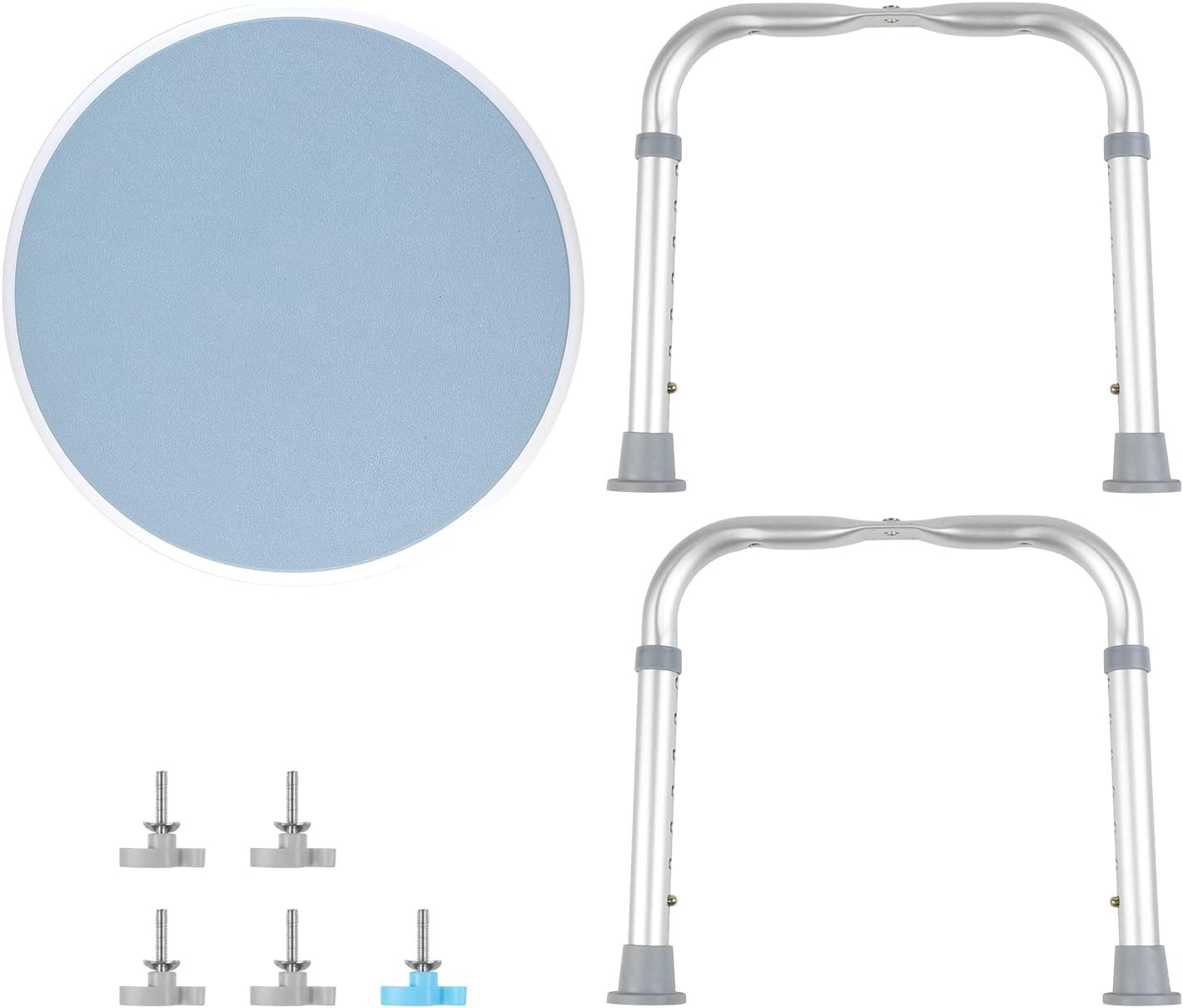 Taburete de ducha, giratorio 360°, taburete de baño con pies de goma antideslizantes, estable, 7 alturas ajustables (36 – 52 cm), para personas mayores, discapacitados, embarazadas