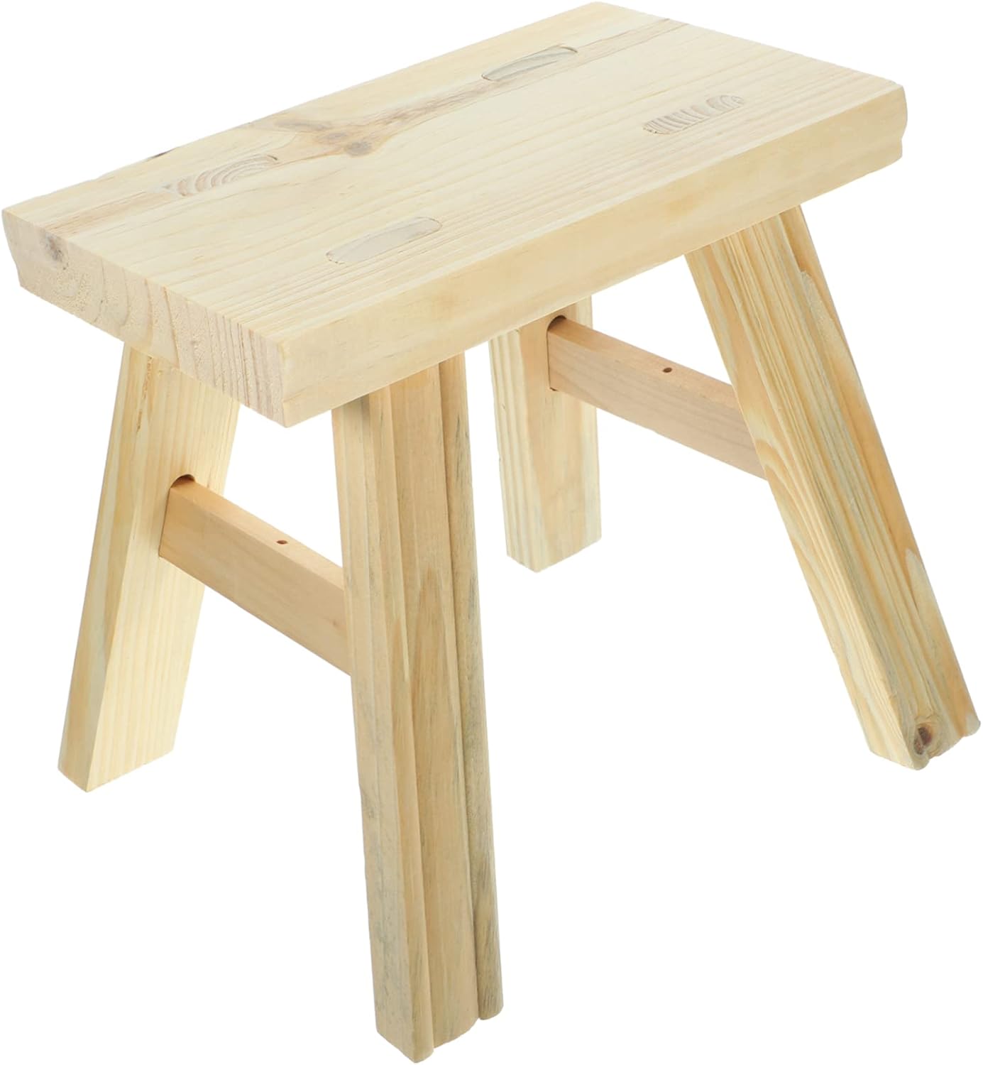 PRETYZOOM Solid Wood Bench Boys and Girls Small Stool Shoe Changing Step Stool for Boys and Girls and Adults