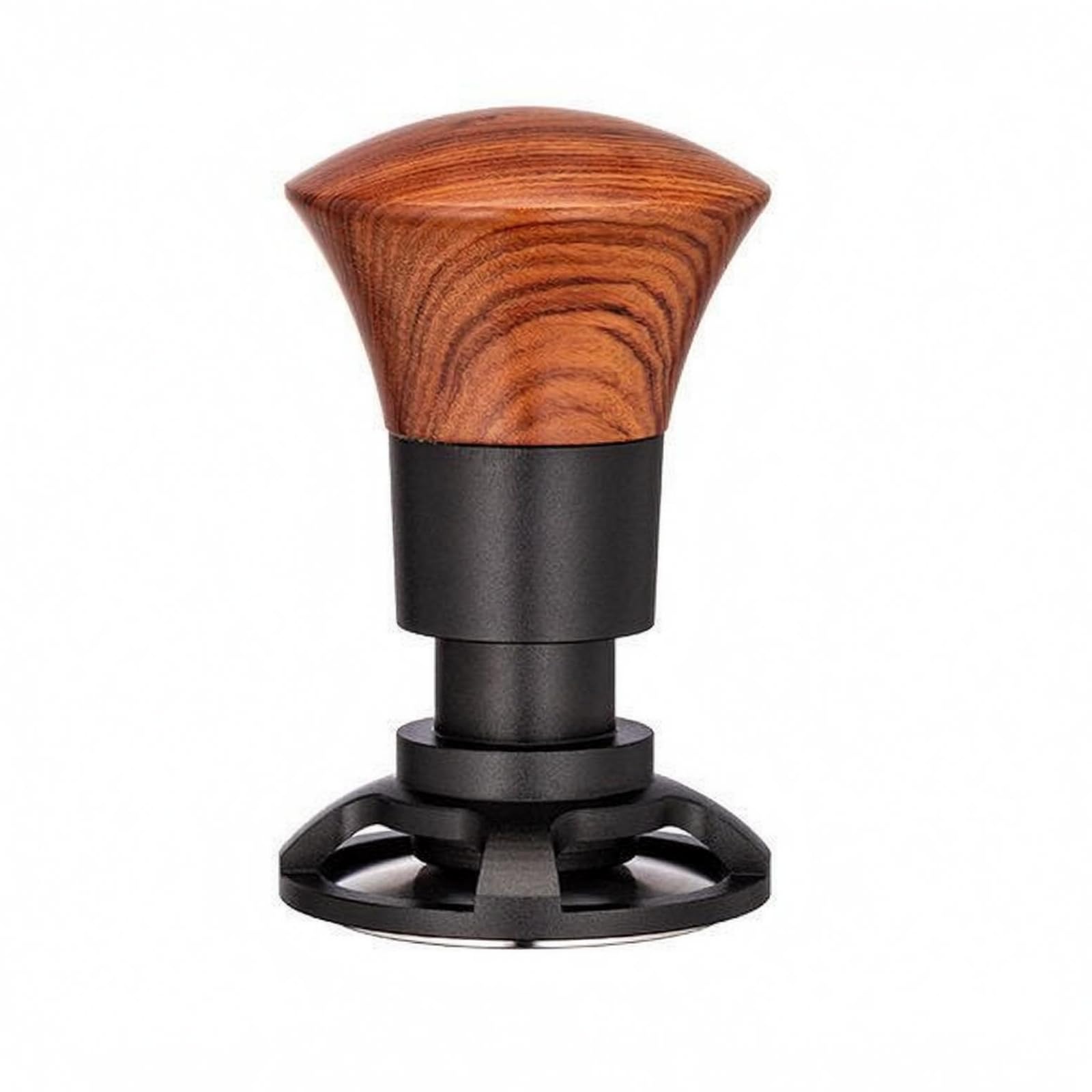 de Café Espresso Tamper dor Compresor Herramienta de Acero Inoxidable con Muelle de y Mango de Madera con Base Plana Adecuada para Baristas Oficinas Cocina Doméstica Estación de Café, 58mm