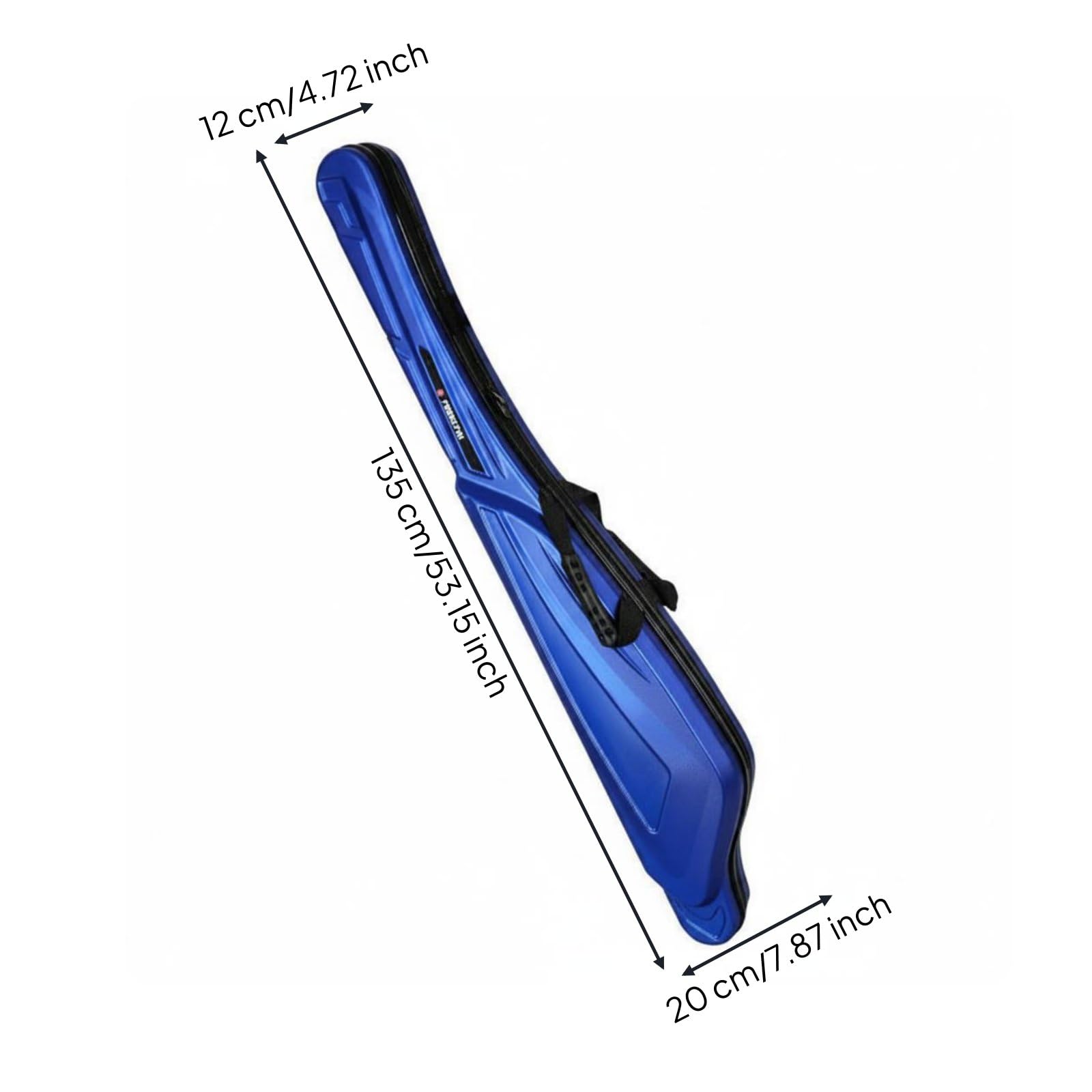 Angelruten Tasche Angelrutenkoffer Rutenkoffer Rutentasche Angelzubehör Wasserfeste Polypropylen Hartschale mit Stabiler Form für Sicheren Transport, Blau, Blau, 135 cm