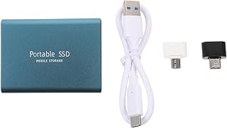 Obuyke Disco Rígido 64G SSD Disco Rígido Externo Portátil Móvel Mini Expansão Disco Rígido Disco Rígido De Telefone Móvel Armazenamento Externo Para Laptop Tipo C Telefones Azul