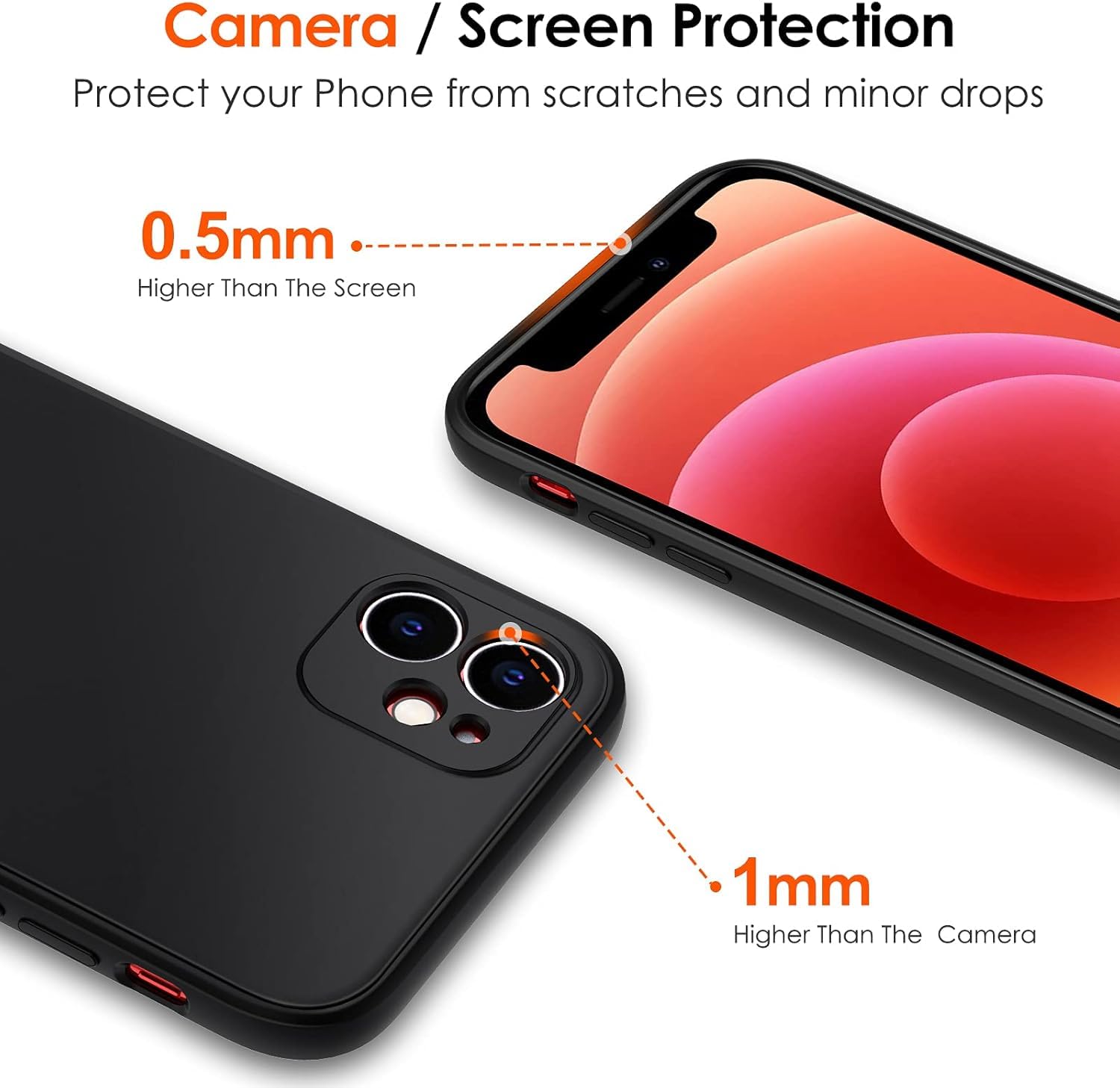 iVoler Cover in Silicone per iPhone XS/iPhone X 5.8 pollici con Protezione Della Fotocamera, Ultra Sottile Custodia in TPU Morbida Anti-Graffio