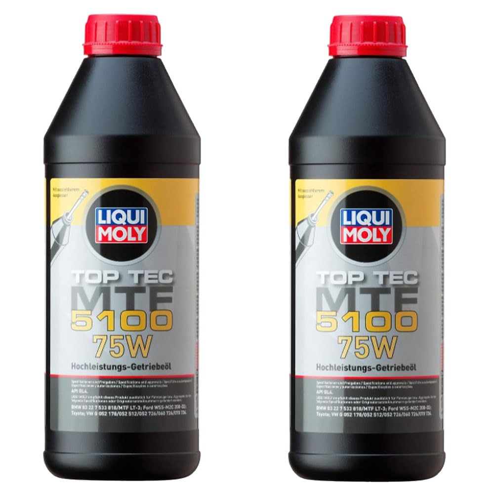 LIQUIMOLY 20842 KIT PROMO 2 LITRI OLIO SPECIFICO PER CAMBIO MANUALE O AUTOMATICO 75W AD ALTE PRESTAZIONI. TOP TEC MTF 5100 AD ALTE PRESTAZIONI.