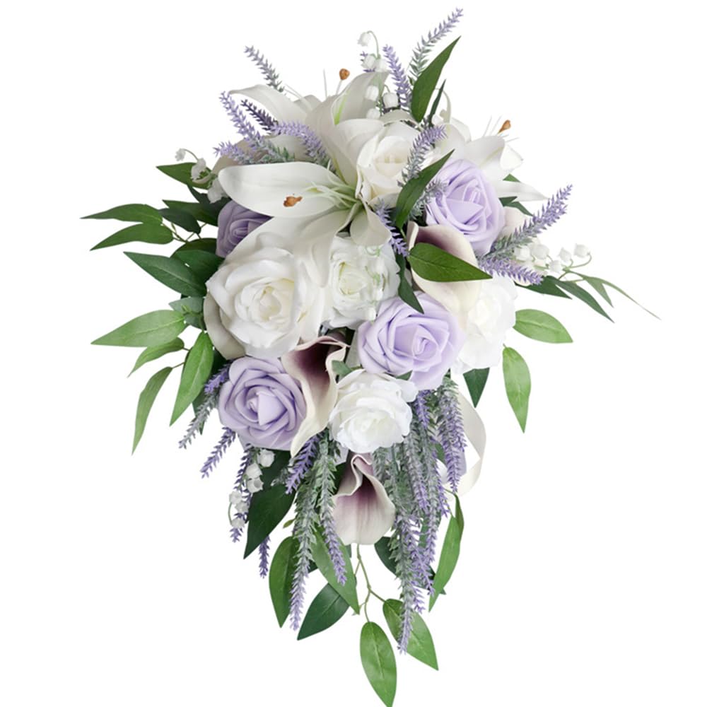 CVJdfhRE bridal bouquet， Wedding Bouquet,Calla Lily And Hand,10.24 Inch Artificial Flowers