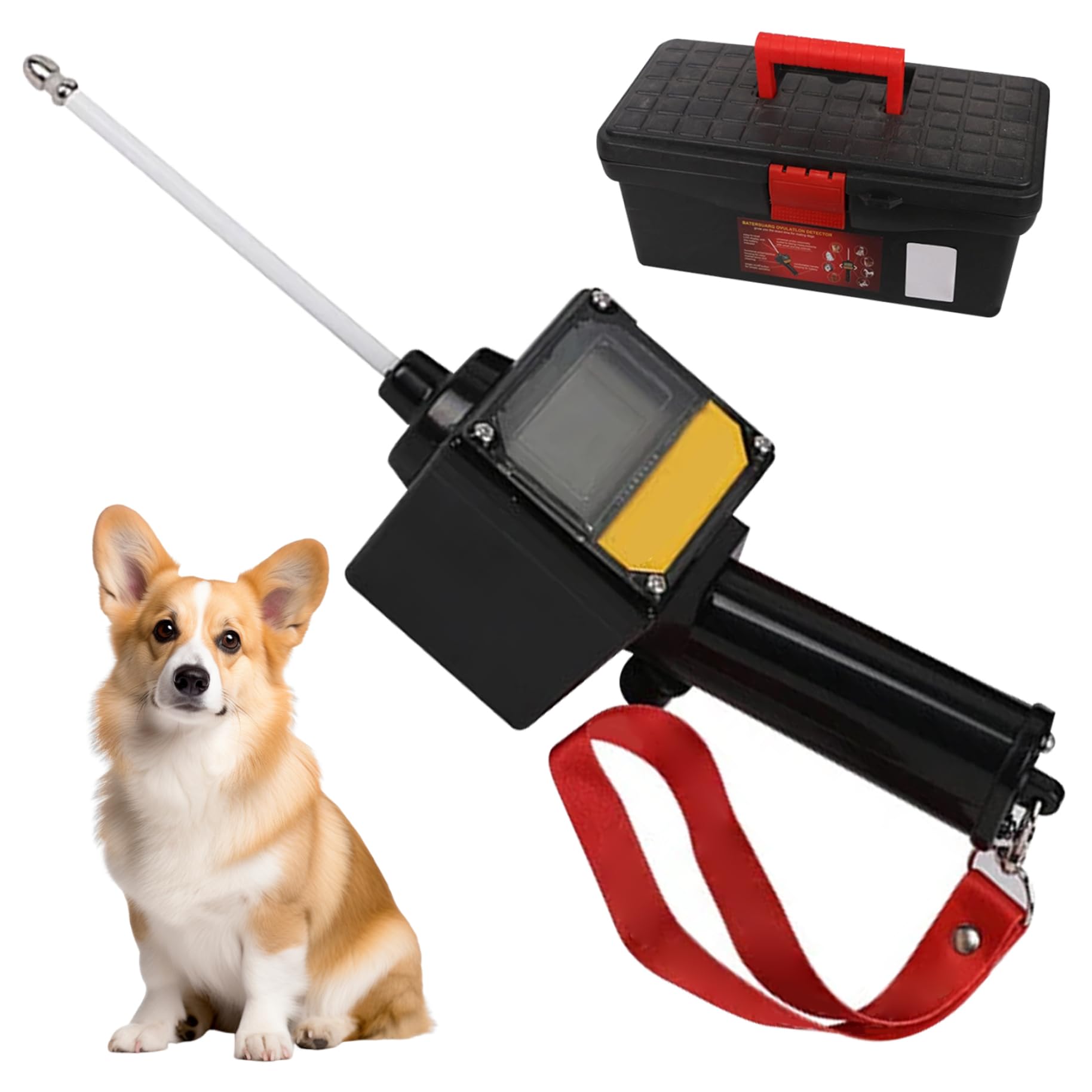 Détecteur d'ovulation pour Chiens, testeur Automatique d'ovulation pour Chiens, 2 Tests de progestérone étanche LCD avec sonde magnétique et lanière pour Les Chiens à la Maison