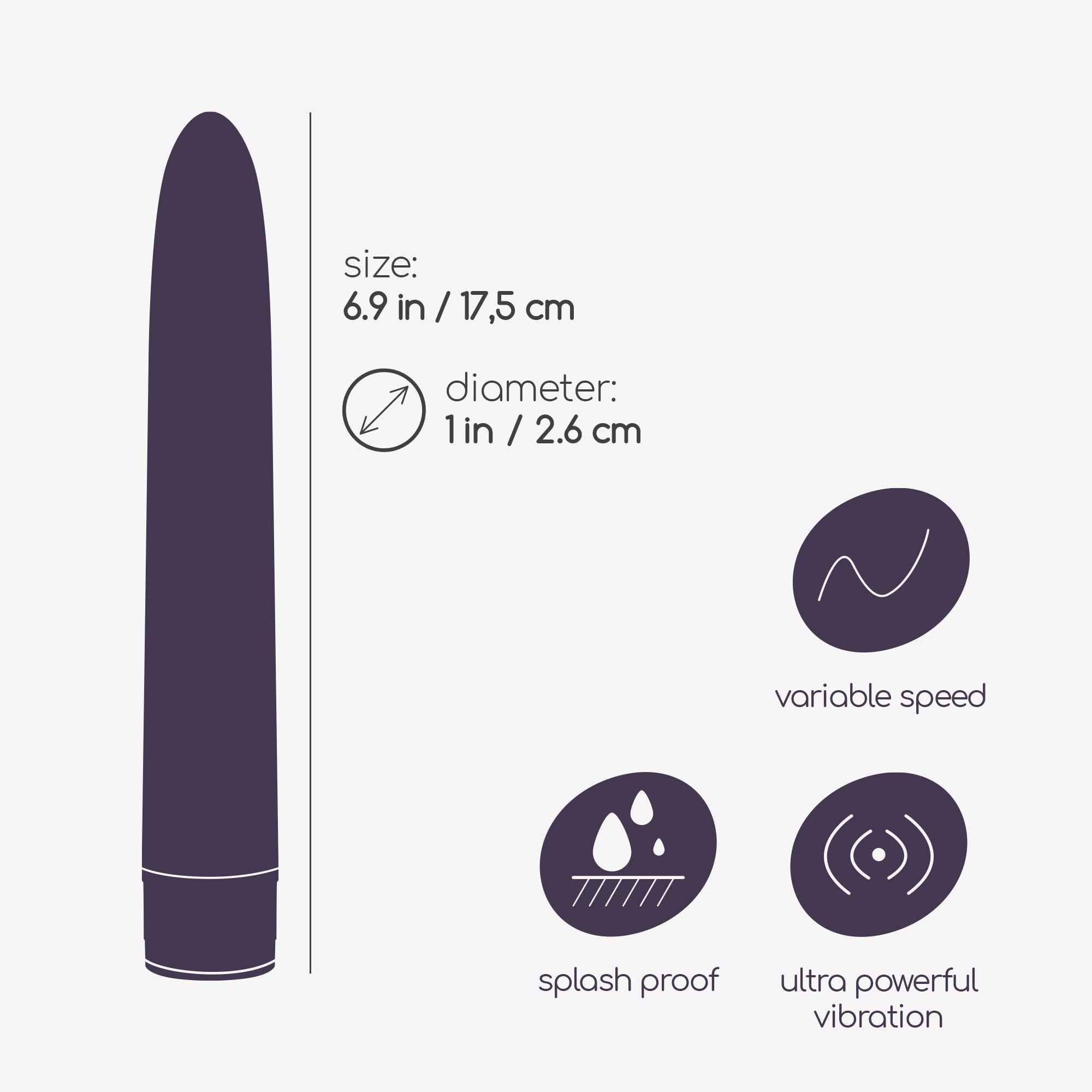 EESH® vibratore classico argento da anale vaginale per uomo e donna sex toys 17 cm silver bullet con velocità regolabile