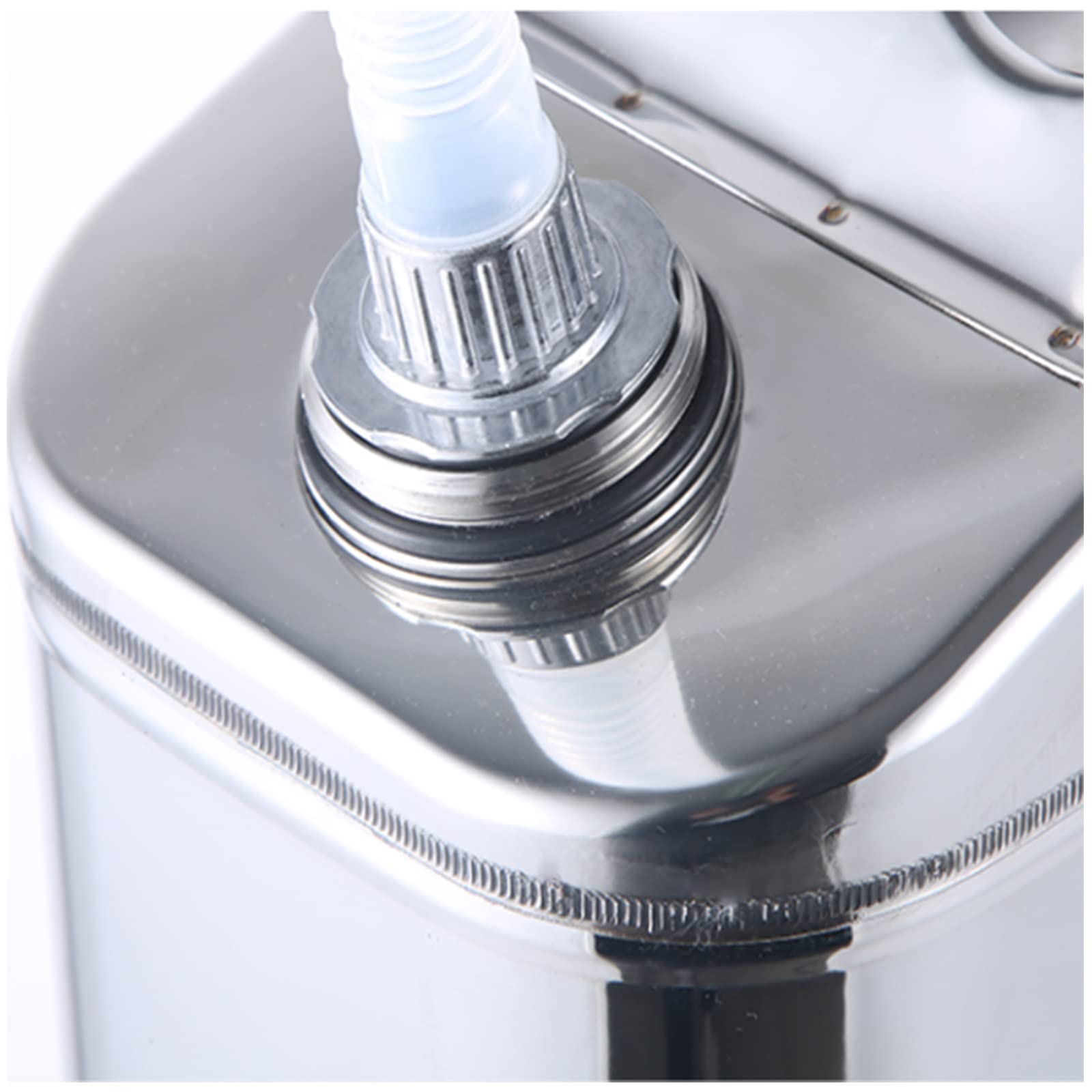 Bidon d'essence en Acier Inoxydable - Réservoir de Secours de Carburant Diesel 5L/10L/15L/20L - Bidon métallique pour Le Camping et Les activités de Plein air - Fiable et Durable